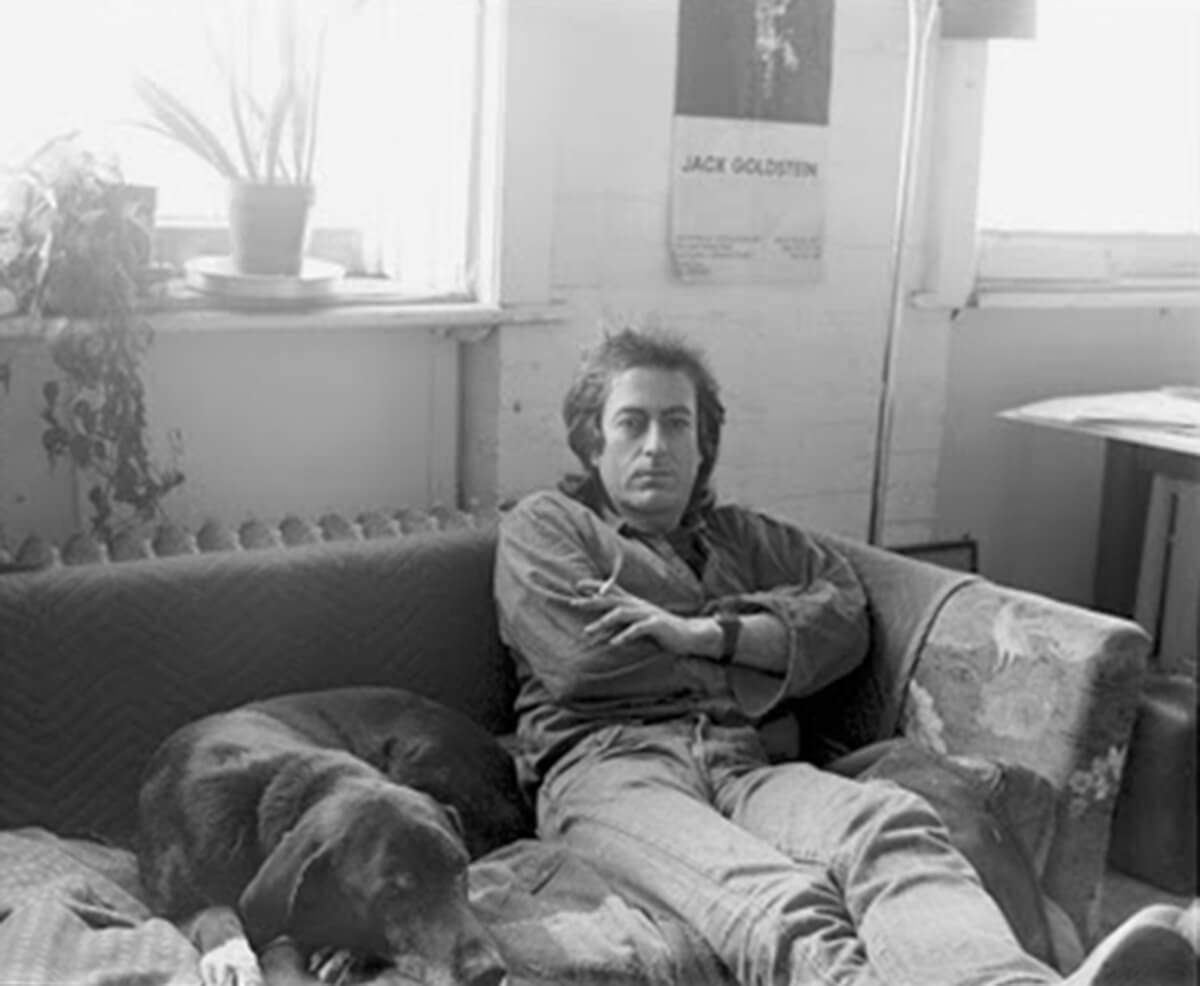 Jack Goldstein and his dog, 1986. Image courtesy Peter Bellamy.