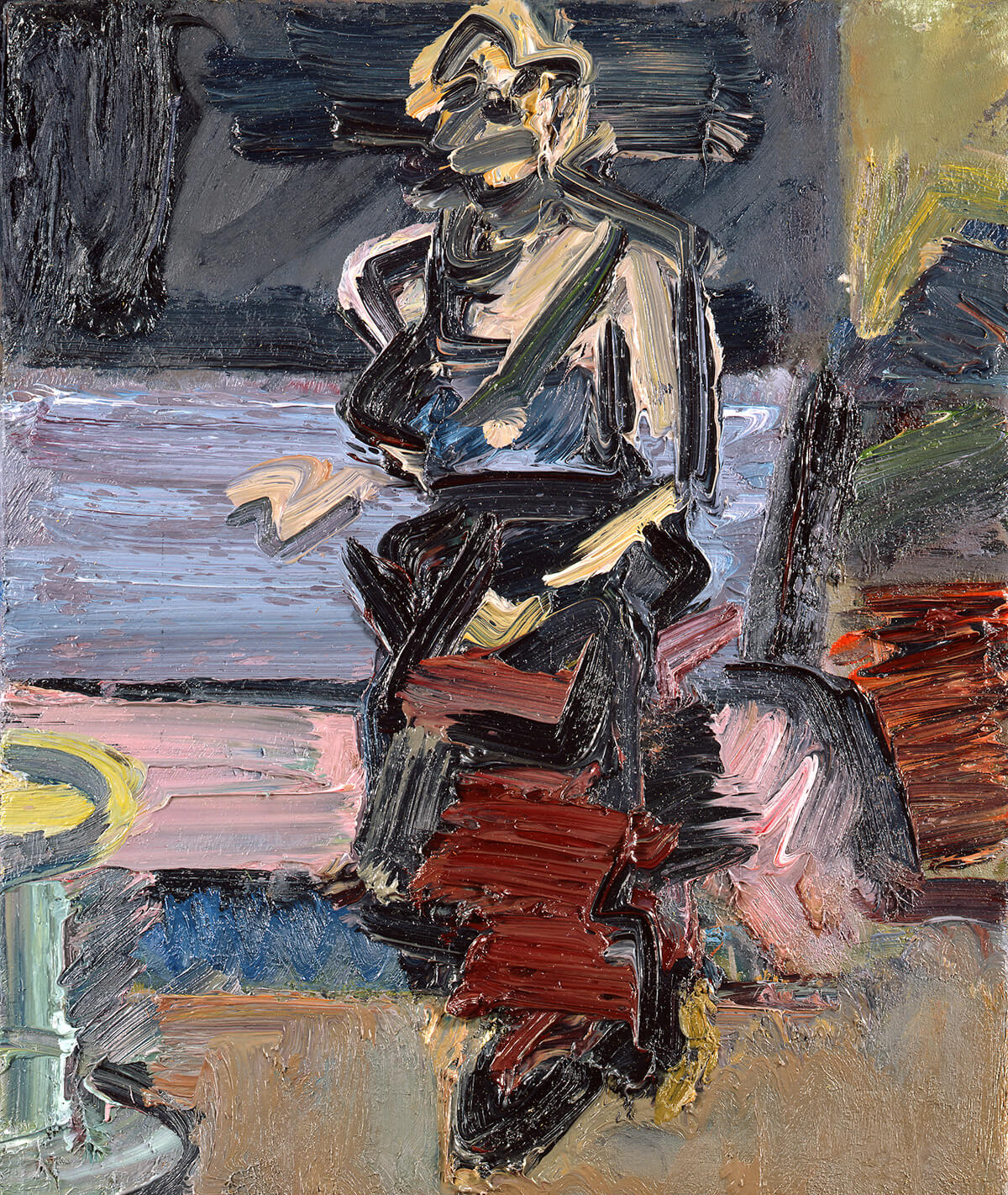 Frank Auerbach, <em>J.Y.M. Seated in the Studio</em>, 1987-8. Oil on canvas, 21½ x 18 in. (54.6 x 45.7 cm). Private collection. © Frank Auerbach, courtesy Marlborough Fine Art.