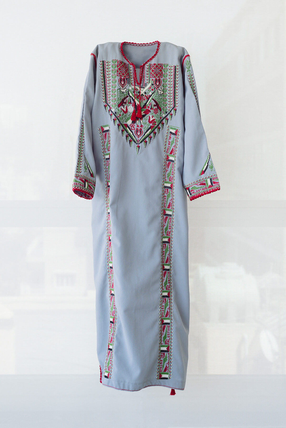 Intifada dress, 1987-1993, from the collection of Tiraz: Widad Kawar Home for Arab Dress, photos Tanya Traboulsi for the Palestinian Museum. 