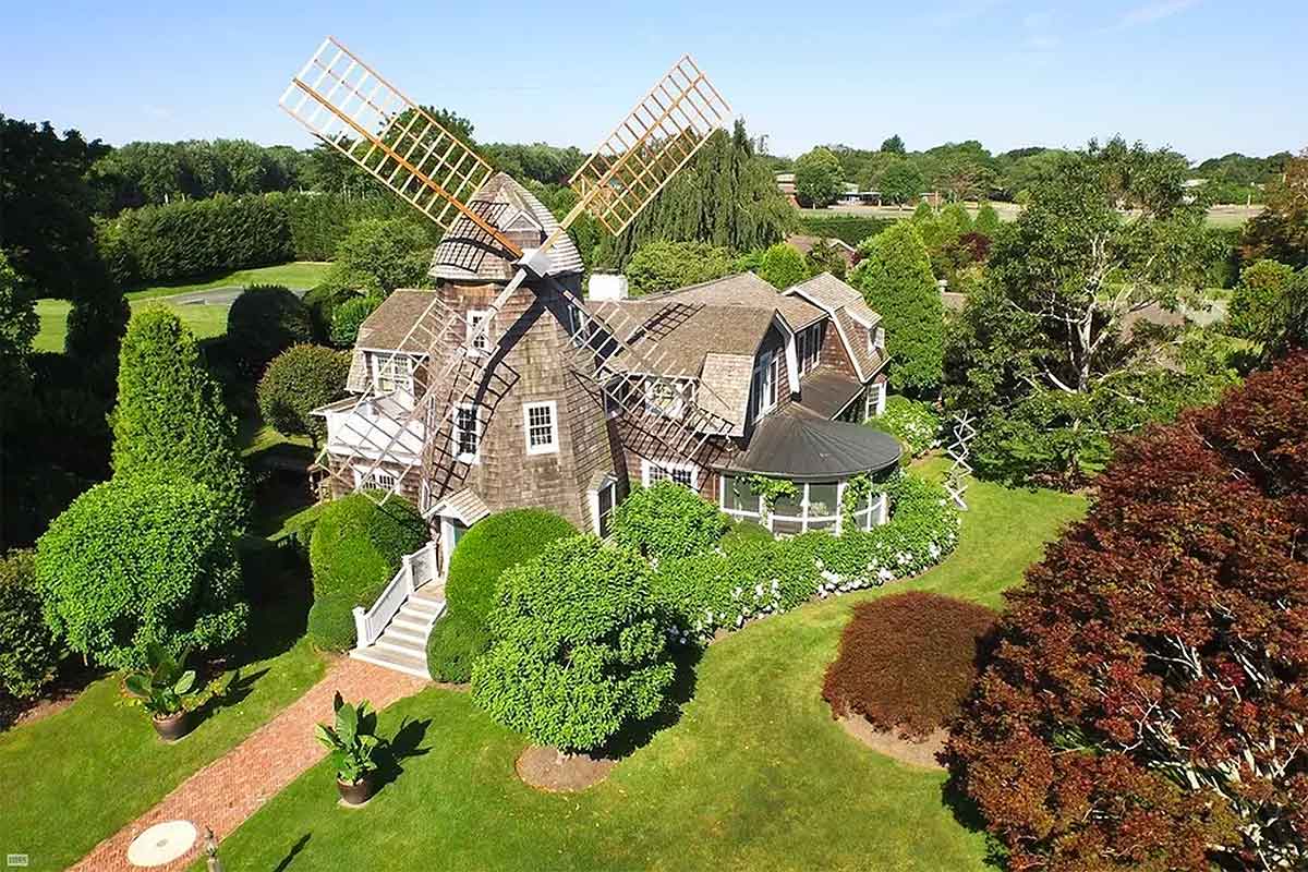 Robert Downey Jr.'s windmill cottage in East Hampton, New York. Courtesy Brown Harris Stevens.