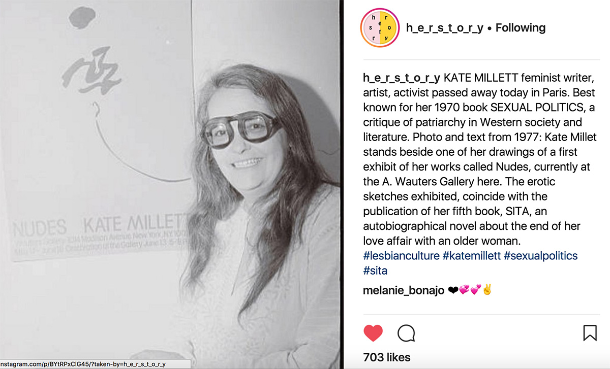 Kate Millett's <i>Deadstagram</i>.