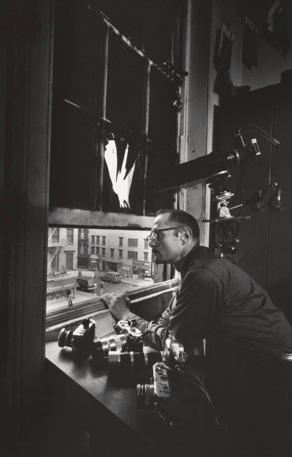 W. Eugene Smith, <em>Self-portrait (at 821 Sixth Ave, the Jazz Loft)</em>, 1957.