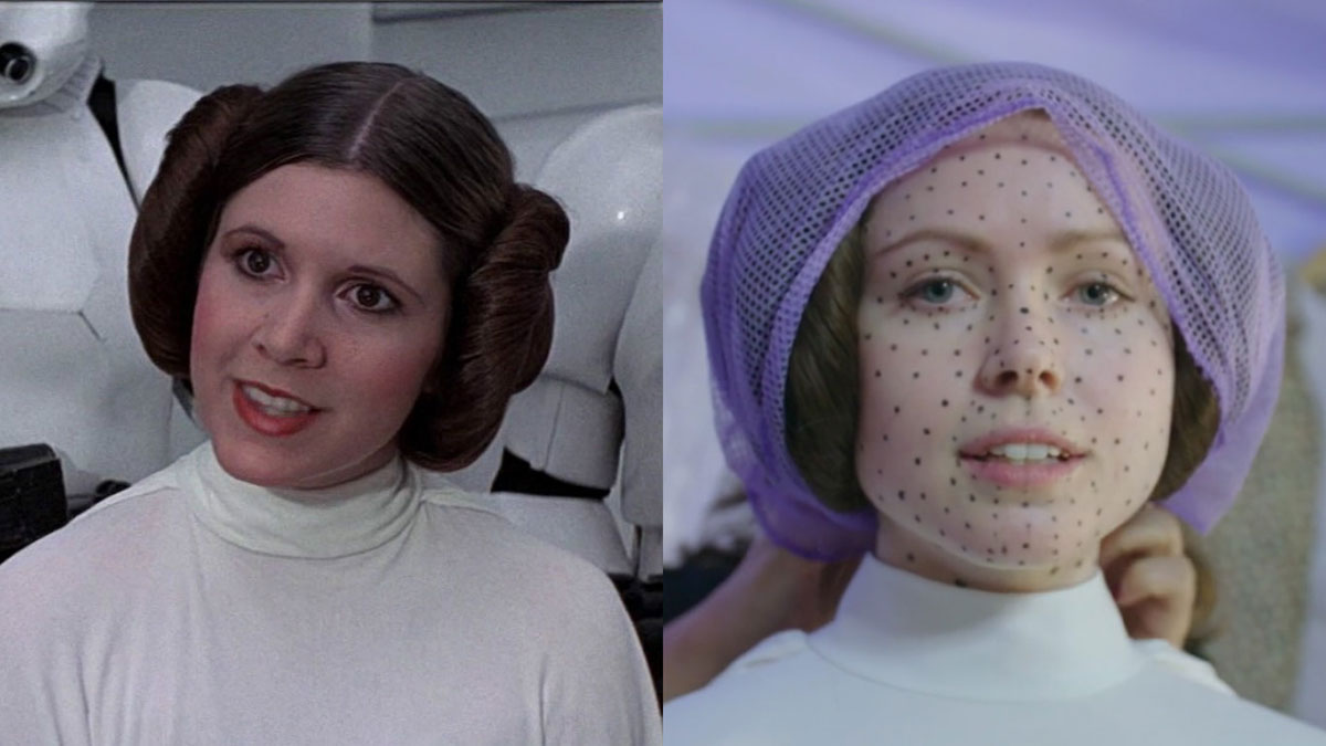 Carrie Fisher and Ingvild Deila as Princess Leia. Courtesy Lucasfilm.