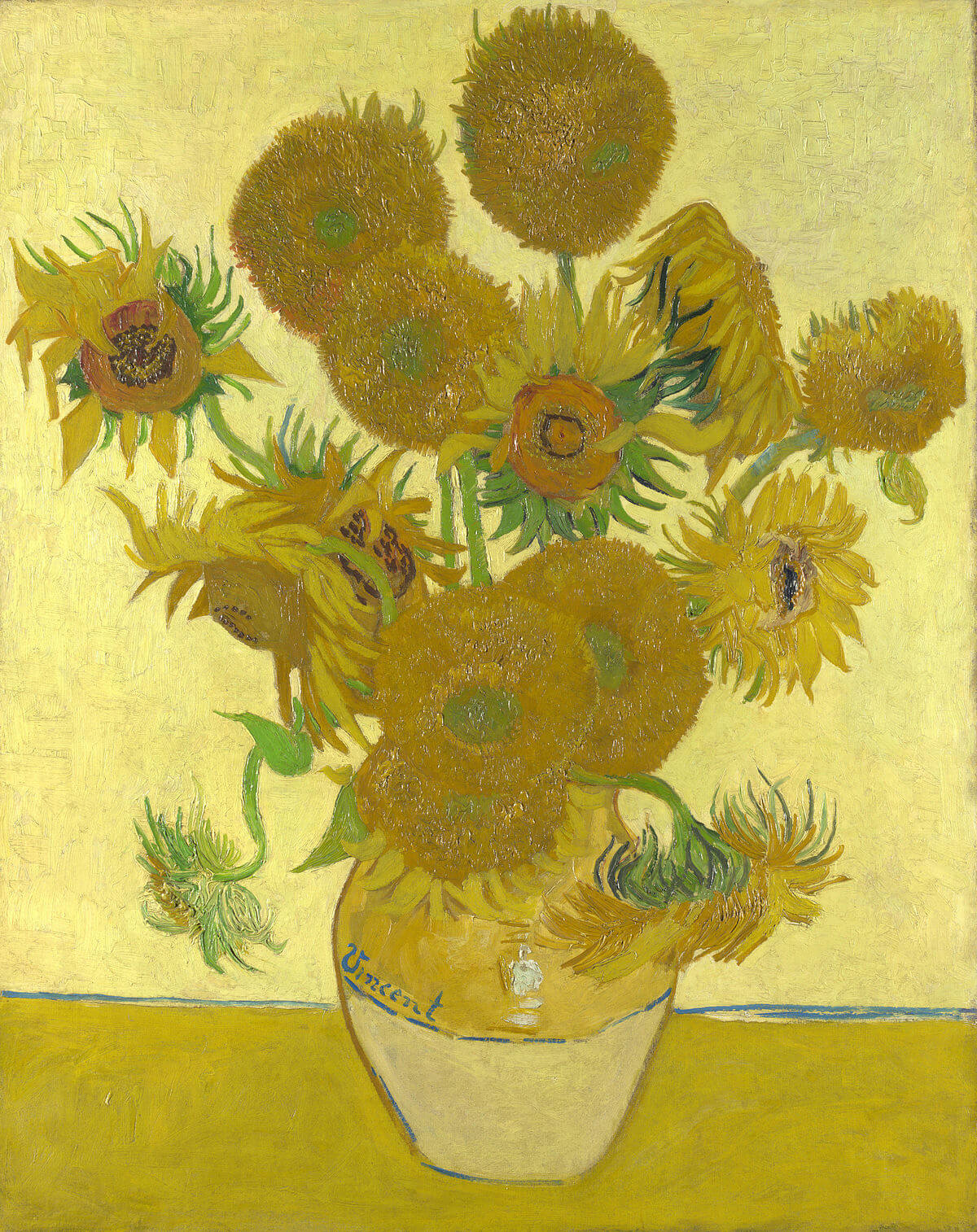 Vincent van Gogh, <i>Vase with Fifteen Sunflowers,</i> 1888.