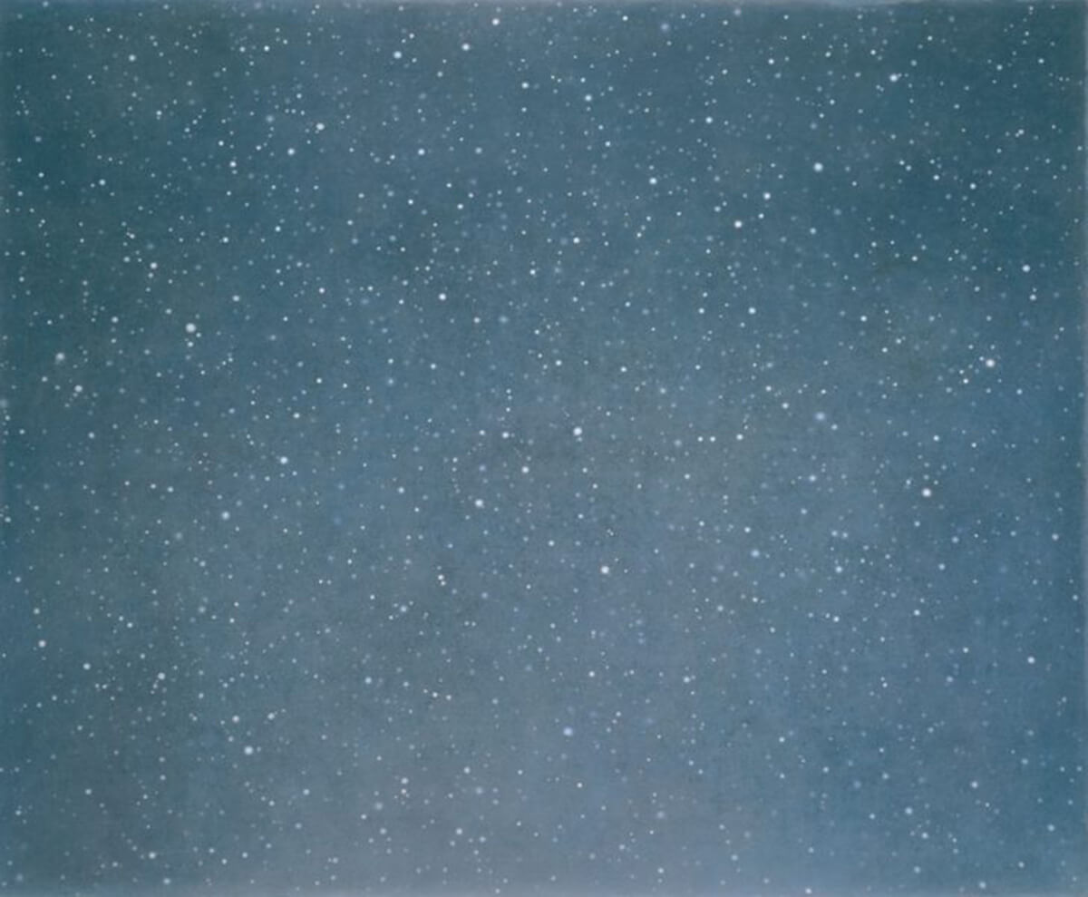 Vija Celmins, <em>Night Sky #11</em>,?1995. Oil on canvas, 79 x 95.2 x 2.9 cm. Courtesy Fondation Cartier.