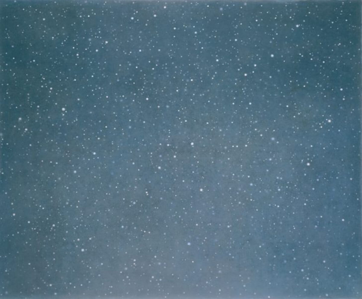 Vija Celmins, <em>Night Sky #11</em>,?1995. Oil on canvas, 79 x 95.2 x 2.9 cm. Courtesy Fondation Cartier.