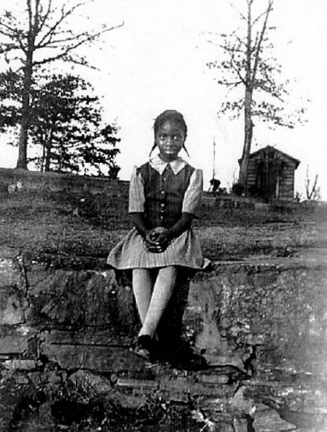 Nina Simone, age 8, in front of her home in Tryon, North Carolina.