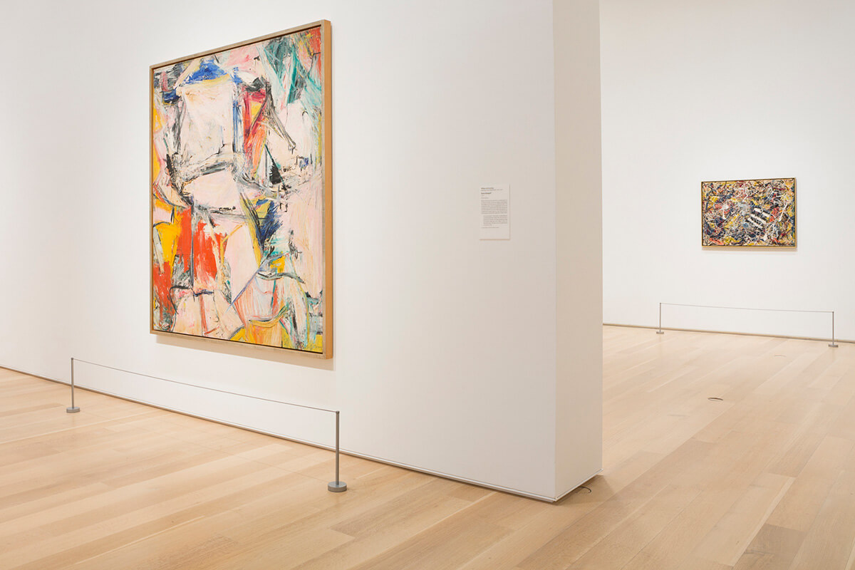 Willem de Kooning's <i>Interchange</i> (1955) installed at the Art Institute of Chicago.