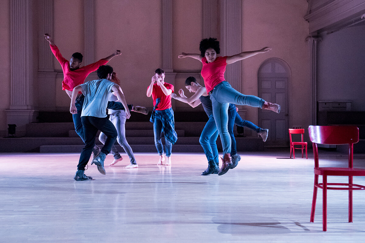 Ishmael Houston-Jones and Miguel Gutierrez, <em>Variations on Themes from Lost and Found: Scenes from a Life and other works by John Bernd</em>, Danspace Project, 2016. Part of Danspace Project's Platform 2016: Lost & Found, curated by Ishmael Houston-Jones and Will Rawls. Photo: Ian Douglas