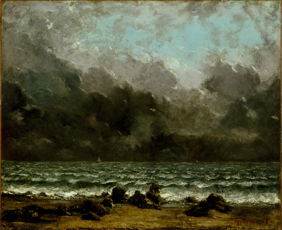 Gustave Courbet, <em>The Sea</em>, ca. 1865. Oil on canvas, 20 x 24 inches. Courtesy of the Metropolitan Museum of Art.