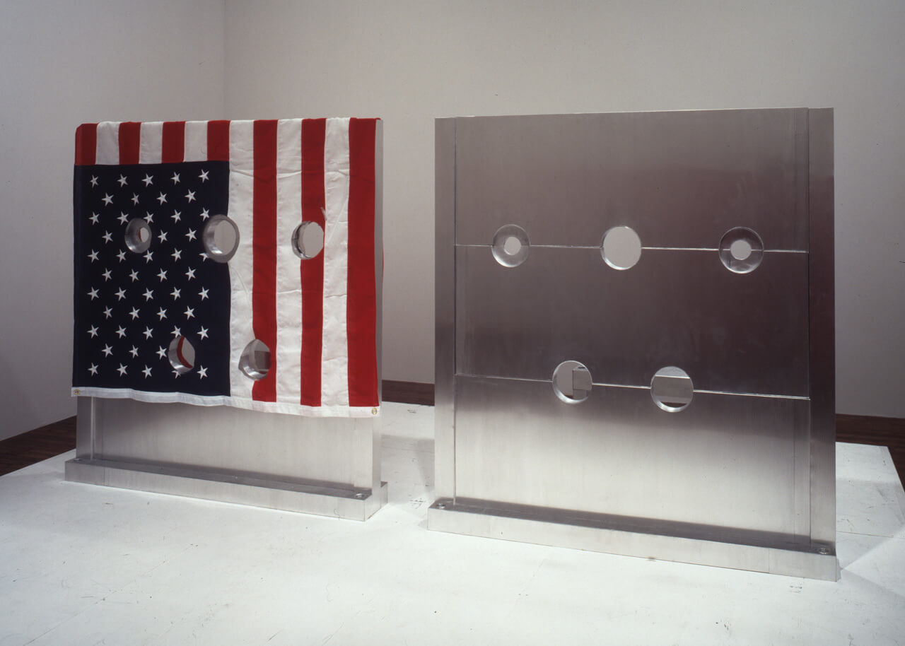 Cady Noland, <em>Gibbet</em> (1993/1994), and <em>Beltway Terror</em> (1993/1994). Courtesy: the artist. 